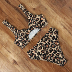 Leopard High Waist Bikini 2020 Women Bikini Push Up Tie Dye Swimsuit Female Plus Size Swimwear Women Micro Biquini Beachwear
