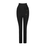 CIEMIILI Sexy Women Pants 2022 New Summer Fashion High Waist Skinny Ties Female Solid Long Pencil Party Bodycon Bandage Pants
