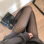 Fashion New Women Tights Japanese Style Thin Black Pantyhose Thigh High Stockings Print Punk Club Night Party Fishnet Sexy Tight