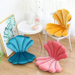 Luxurious Velvet Seal Shell Chair Cushion Unqiue Rose Pink Seat Pillow Upscale Restaurant Chair Decor Girly Room Decorations