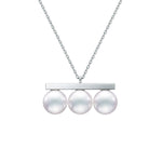 Kurshuni Brass Balance Bar Pearl Pendant Necklace For Women Luxury Quality Cubic Zirconia Jewelry Set 2021 New Trend Accessories