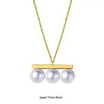 Kurshuni Brass Balance Bar Pearl Pendant Necklace For Women Luxury Quality Cubic Zirconia Jewelry Set 2021 New Trend Accessories