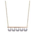 Kurshuni Brass Balance Bar Pearl Pendant Necklace For Women Luxury Quality Cubic Zirconia Jewelry Set 2021 New Trend Accessories