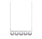 Kurshuni Brass Balance Bar Pearl Pendant Necklace For Women Luxury Quality Cubic Zirconia Jewelry Set 2021 New Trend Accessories