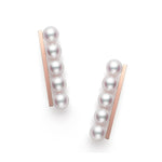 Kurshuni Brass Balance Bar Pearl Pendant Necklace For Women Luxury Quality Cubic Zirconia Jewelry Set 2021 New Trend Accessories
