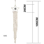 Macrame Wall Hanging Boho Tapestry Angels Wing Woven Bohemian Wall Decor Home Decoration For Apartment Bedroom Living Room