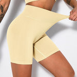 NCLAGEN Seamless Sports Shorts Women Fitness Summer Gym Shorts Sexy Running Leggings High Waist Elastic Squat Proof Yoga bottoms