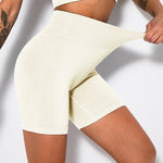 NCLAGEN Seamless Sports Shorts Women Fitness Summer Gym Shorts Sexy Running Leggings High Waist Elastic Squat Proof Yoga bottoms
