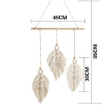 Nordic Macrame Wall Hanging Leaf Tapestry Decor Bohemian Tassel Chic  Home Living Room Bedroom Headboard Decoration Accessories