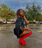 Over The Knee Boots For Women Platform High Boots Super High Chunky Heel Shoes Woman 2022 Autumn Winter Fashion Sexy Party New