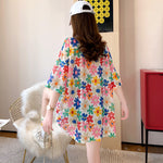 Pop Art Blossom Sheer Oversized Tee