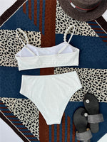 Two Pieces Bikinis Set 2022 High Waist New Women's Sexy Summer Bathing Suit High Quality Swimsuit White Sling Swimwear