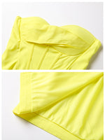Women Summer Bodycon Party Dress Yellow Long Maxi Dress Sexy Strapless Elegant Dress for Celebrity Evening Dropshipping
