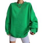 Women Loose Pullover Sweatshirts Letter Print Casual Thickened Long Sleeve Tops Autumn Streetwear