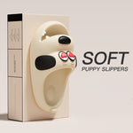 Cartoon Dog Outdoor Home Slippers Men Thick Soled Non Slip Slides Bathroom Indoor Summer Comfy Shoes Versatile