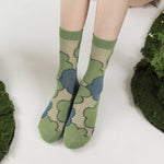 Japanese Kawaii Crystal Silk Socks Ultra-thin Transparent Summer Women Elastic Long Socks Harajuku Flower Glass Silk Lace Socks