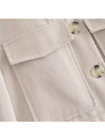 TRAF New Women Short Blazer Jackets Suits Sets 2023 Spring Single Breasted Casual Zipper Pencil Pants Holiday Style Outwear