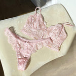 Sexy Lingerie Women's Underwear Set Eyelash lace Brassiere Lingerie Set Sex Lace Bralette Bra and Panty Set Panties Wholesale