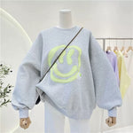 2022 Spring Women Hoodies Cartoon Embroidery Fashion Sweatshirt O-Neck Long Sleeve Pullovers Female Casual Loose Sweatshirts