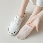 Silicone Anti-slip Invisible No Show Socks Summer Ultra-thin Breathable Sock Slippers Solid Color Ice Silk Low Cut Boat Socks