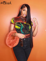 FQLWL Summer Y2k Clothes Tops T-shirts Clothes For Women Clothing 2023 Streetwear One Pieces Graphic T Shirts Tees Tops Women