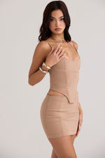 Women Corset Bandage 2 Two Pieces Sets 2023 New Summer Sexy Sleeveless Crop Top & Mini Skirt Bodycon Elegant Club Party Outfit