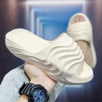 Women Cloud Slippers with Platform Soft Eva Outdoor  Summer Beach Shoes Unisex Thick Bottom Leisure Solid Cushion Couple Slides
