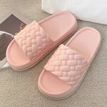 Summer Women Thick Slippers Sole Beach Slides Bathroom Anti-Slip Soft Sandals Fashion Ladies Cloud Shoes