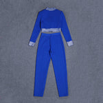 Wome Elegant Two Pieces Sets Bodycon Clothing Sexy Buttons Tops Long Pants 2 Piece Sets