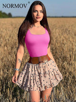 NORMOV Sexiest Bodysuit Women Summer Casual Sleeveless Square Neck Shapewear Tank Lingeries Tops T-Shirts Bodysuits Jumpsuit