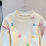 Stylish Korean Kawaii Sweater Women Autumn Winter Long Sleeve O-neck Loose Tops Pullover Casual Fashion Ladies Chic Jumper 2022