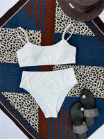 Two Pieces Bikinis Set 2022 High Waist New Women's Sexy Summer Bathing Suit High Quality Swimsuit White Sling Swimwear
