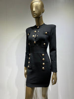 New Winter Style Sexy Long Sleeve Key Hole Button Pink Mini Women Bodycon Bandage Dress 2022 Elegant Evening Club Party Dress