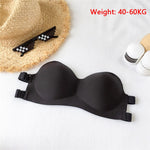 Women's No Steel Ring Comfortable Invisible Strapless Bra Strapless Underwear Black/NUDE Bra For Women Женское Нижнее Белье여자속옷