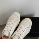 Jenny&Dave British Fashion Gold Stitching Texture Leather Flat Shoes White Color Casual Vulcanized Shoes Women Sneakers