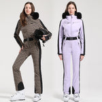 2023 New One-Piece Ski Suit Women Warm Outdoor Snowboard Jacket Overalls Ski Set Jumpsuits Windproof Waterproof Winter Clothing