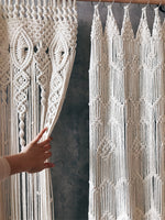 Bohemia Hand-woven Macrame Cotton Door Curtain Tapestry Wall Hanging Art Tapestry Wedding Backdrop Tapestry Decoration