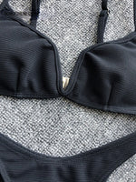 New Women's Swimwear V-shaped  Bikini Solid Color Fashion Sexy  2 Piece Set Women Bikini Bathing Suit Women Bikini Set Swimsuit