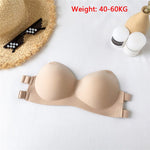 Women's No Steel Ring Comfortable Invisible Strapless Bra Strapless Underwear Black/NUDE Bra For Women Женское Нижнее Белье여자속옷