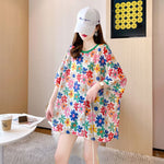 Pop Art Blossom Sheer Oversized Tee