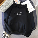 Oversized Letter Print New Hooded Sweatshirt Men Women's Spring Long-sleeved Lazy Style Loose Pullover Women Hoodie Harajuku Top