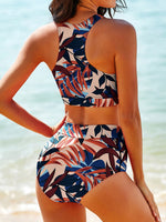 Sports Vest Bikinis 2023 Women High Waist Swimsuit Solid U-neck Swimwear Female Bathers Bathing Swimming Suit Summer Beachwear