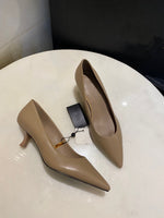 Jenny&Dave Shoes Women Fashion Heel Shoes Women England Style Office Lady Simple Sheep Soft Casual Cusp High-Heeled