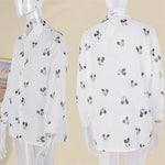 Mickey Mouse Blouse Ladies Long Sleeve Women Shirt Beach Shirts Kawaii Cartoon Summer Disney Clothes Cover-Up Top Casual
