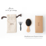 Japanese boar bristle hair brush small hair brush for travel wooden comb paddle brush wood head massager hair styling tools