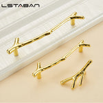 Vintage Tree Branch Furniture Handle Zinc Alloy Kitchen Cabinet Drawer Knob Wardrobe Cupboard Closet Door Pull Hardware Gold