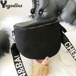 Women's Fashion Small Messenger Bags Lady Shouder Bag Bucket Bags Crossbody Tote Bag Females Handbag Semicircle Saddle