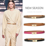 Luxury Brand Leather Women Waist Belt DesignerWomen Dress Party Cowhide Knot Belt Gold Alloy Buckle Waistband Jeans Female Gift