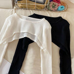 T-shirts Women Long-sleeve Sunscreen Spring Summer O-neck Designed Chic Popular Ins Hotsweet Slim Sexy Crop Tops Stylish Leisure