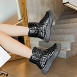 Ladies Snow Boots Women Winter 2023 New In Women's Shoes Plush Warm Waterproof Bot Fashion Casual Platform Boot Leather Fur